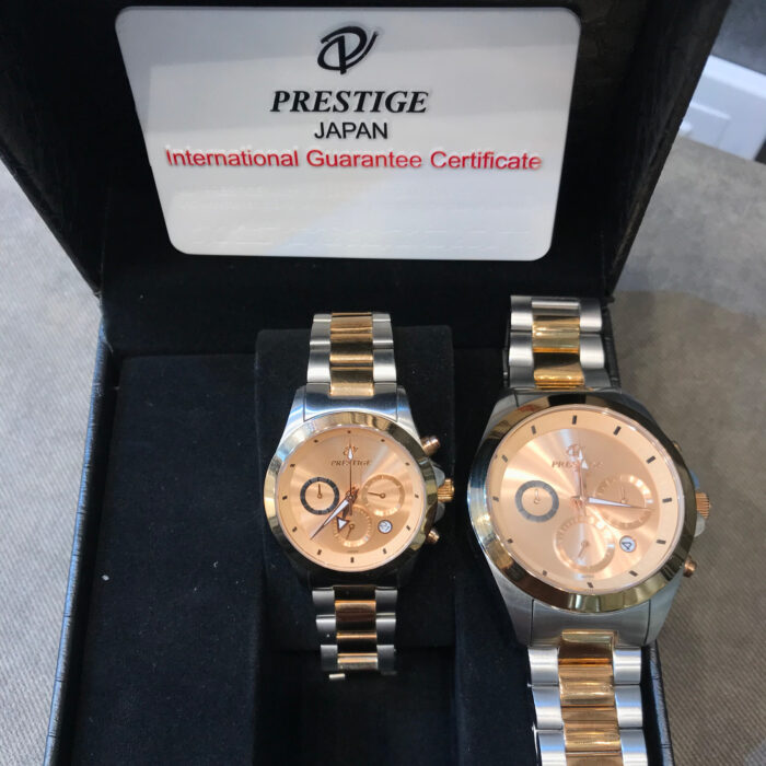 ست ساعت مچی عقربه ای مردانه زنانه پرستیژ مدل 9032 - Image 4