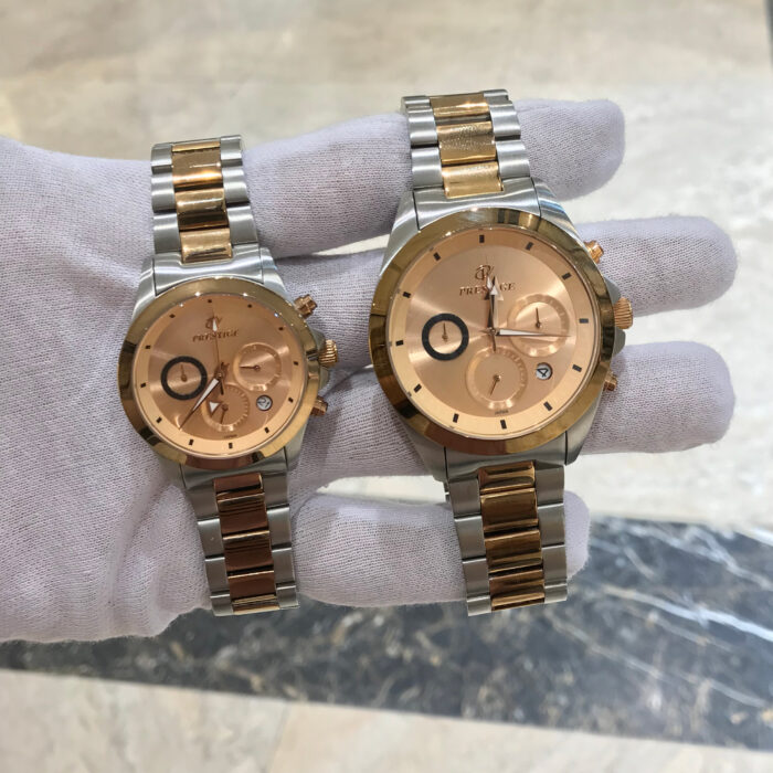 ست ساعت مچی عقربه ای مردانه زنانه پرستیژ مدل 9032 - Image 5