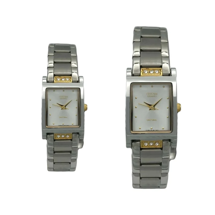 ست ساعت مچی عقربه ای سیتیزن صفحه مستطیلی - Image 1