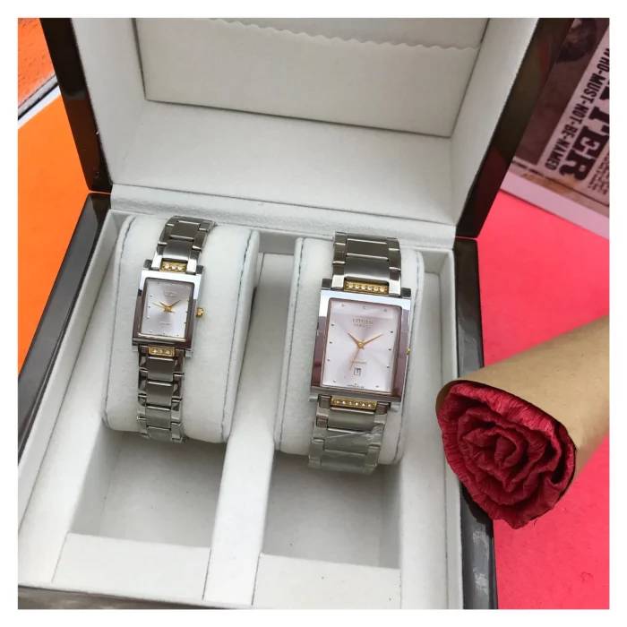 ست ساعت مچی عقربه ای سیتیزن صفحه مستطیلی - Image 3