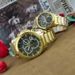 ست ساعت مچی نوادا مدل 12103G زنانه و مردانه | کرنوگراف، موتور ژاپنی - Image 3