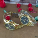 ست ساعت مچی نوادا مدل 12103G زنانه و مردانه | کرنوگراف، موتور ژاپنی - Image 4