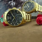 ست ساعت مچی الگانس مدل 81245 زنانه و مردانه | موتور ژاپنی، کرنوگراف - Image 3