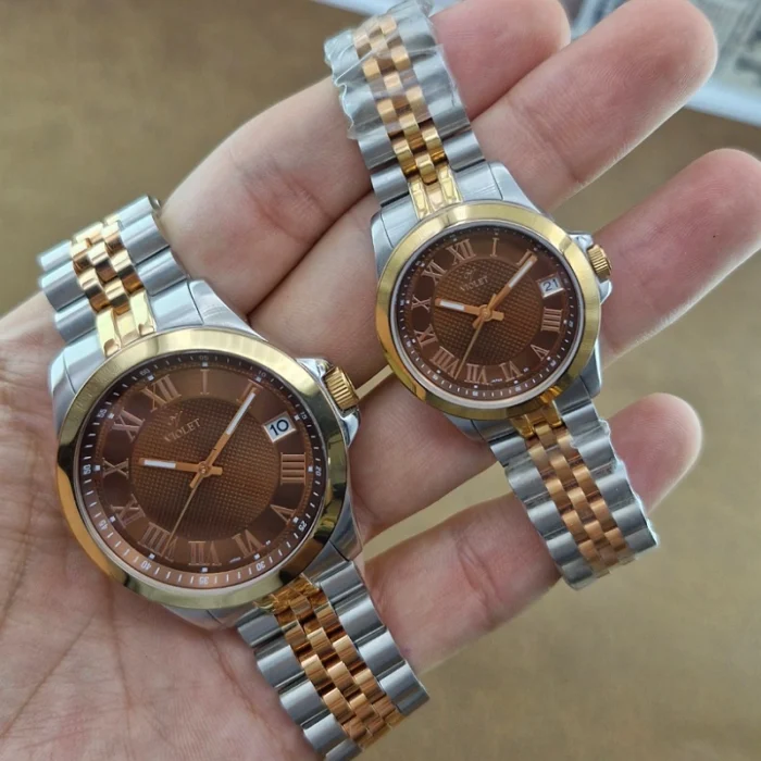 ست ساعت مچی ویولت مدل 0295G زنانه و مردانه | موتور ژاپنی - Image 4