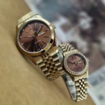 ست ساعت مچی عقربه ای نوادا قهوه ای مدل 1355G - Image 3