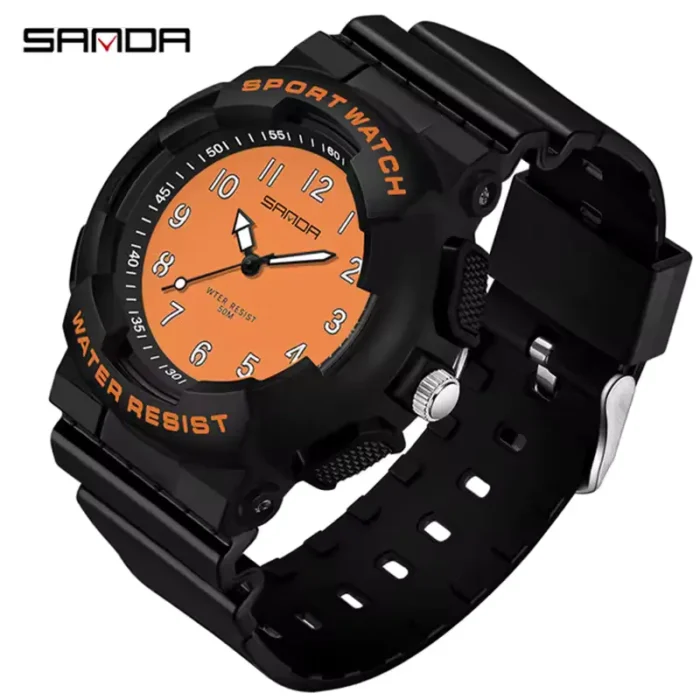 ساعت مچی پسرانه اسپرت SANDA مدل اورجینال موتور ژاپنی - Image 2