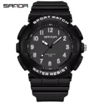 ساعت مچی پسرانه اسپرت SANDA مدل اورجینال موتور ژاپنی مشکی