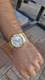 ساعت مردانه پرستیژ مدل P9050M LIMITED 500؛ صفحه سفید نگین‌دار و شیشه یاقوت کبود - Image 3