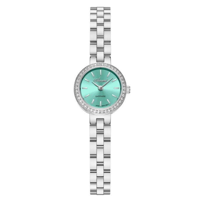 ساعت زنانه اکسنت مدل AX120013L-06 با صفحه تیفانی و بند استیل - Image 1