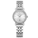 ساعت زنانه اکسنت مدل AX120015L با صفحه سفید نقره‌ای و بند استیل