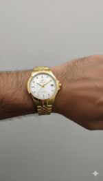 ساعت مردانه پرستیژ مدل P9050M LIMITED 500؛ صفحه سفید نگین‌دار و شیشه یاقوت کبود - Image 2