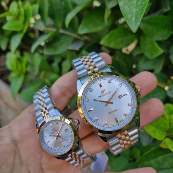 ساعت ست زنانه و مردانه پرستیژ مدل P9205 نگین دار - Image 2