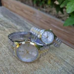 ست ساعت زنانه و مردانه دو رنگ طلایی پرستیژ مدل P9205 - Image 3