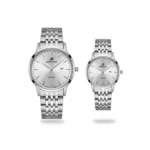 ساعت ست زنانه و مردانه پرستیژ مدل P9204 لیمیتد ادیشن با صفحه نقره‌ای و بند استیل لوکس