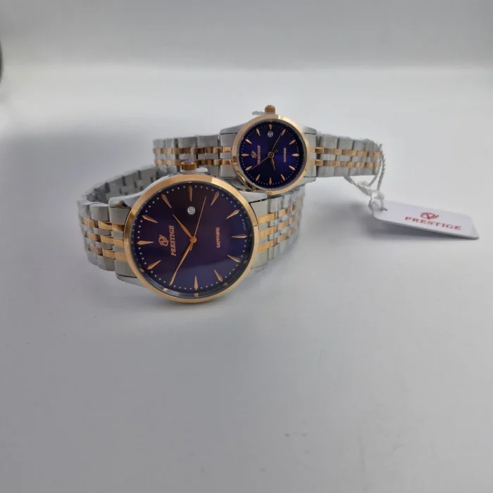 ساعت ست زنانه و مردانه پرستیژ مدل P9204 Limited 500 – ترکیب سرمه‌ای و طلایی - Image 2