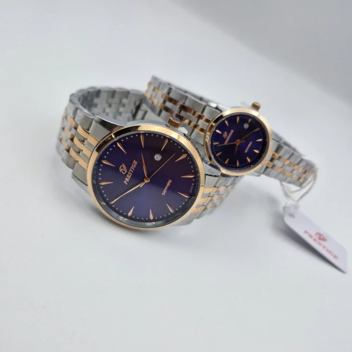 ساعت ست زنانه و مردانه پرستیژ مدل P9204 Limited 500 – ترکیب سرمه‌ای و طلایی - Image 3