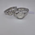 ساعت ست زنانه و مردانه پرستیژ مدل P9204 لیمیتد ادیشن با صفحه نقره‌ای و بند استیل لوکس - Image 3