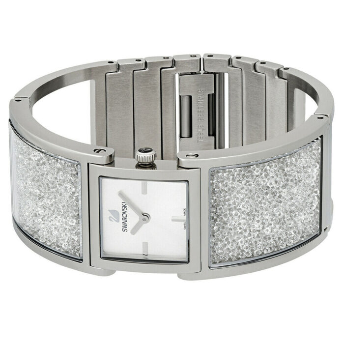 ساعت زنانه سواروسکی مدل 1992 با طراحی نقره‌ای کریستالی و موتور سوئیسی - Image 2