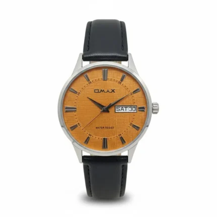 ساعت مردانه اوماکس کلاسیک با صفحه نارنجی