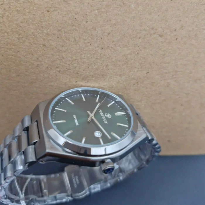 ساعت ست زنانه و مردانه پرستیژ مدل 9201 دودی مات با صفحه سبز - Image 6