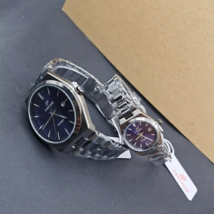 ساعت ست زنانه و مردانه پرستیژ مدل 9201 دودی سرمه‌ای - Image 3