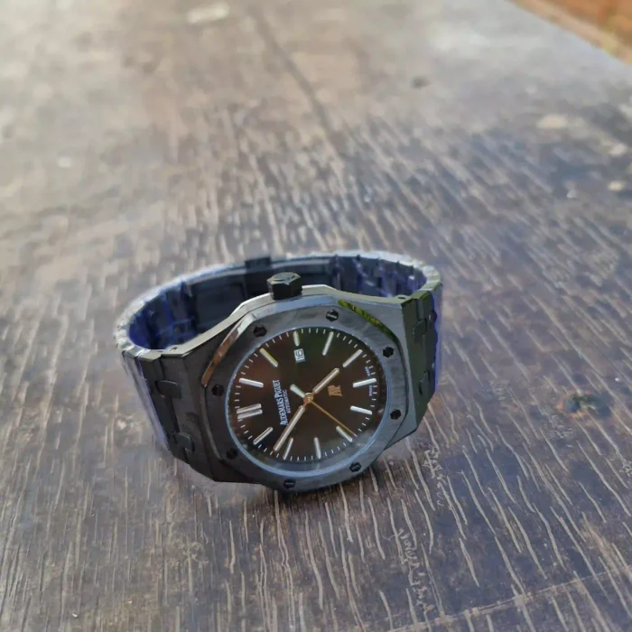 ساعت مردانه AP مدل Royal Oak فول مشکی - Image 3