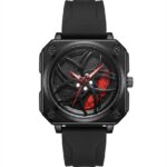 ساعت مردانه رینگی قرمز مربعی