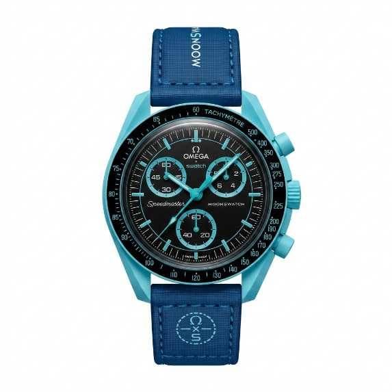 ساعت مردانه امگاسواچ MoonSwatch Mission to Neptune OMEGA x Swatch