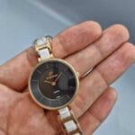 ساعت زنانه پرستیژ سرامیکی سفید مشکی PRESTIGE WATCH 9030