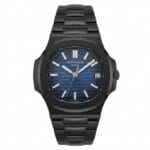 ساعت پتک فیلیپ ناتیلوس مردانه صفحه سرمهای استیل مشکی patek philippe