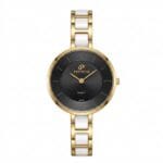 ساعت زنانه پرستیژ سرامیکی سفید مشکی PRESTIGE WATCH 9030
