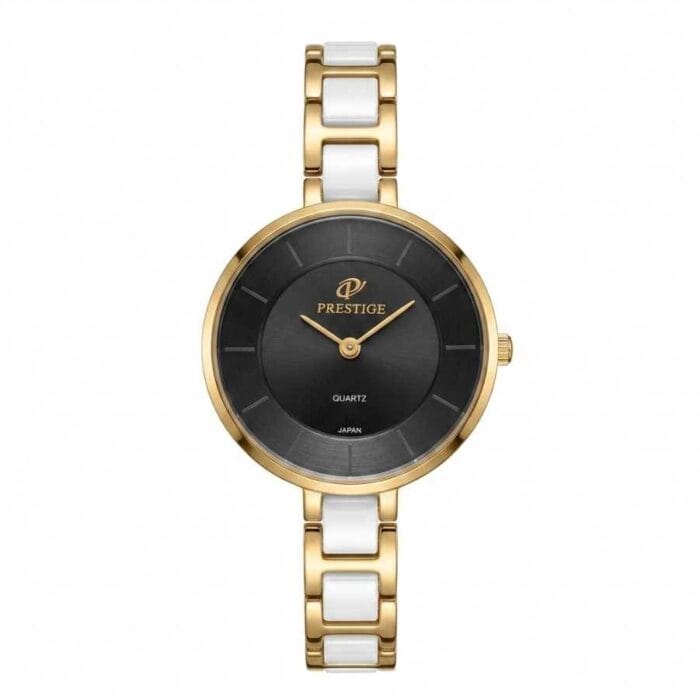 ساعت زنانه پرستیژ سرامیکی سفید مشکی PRESTIGE WATCH 9030 ساعت زنانه پرستیژ سرامیکی سفید مشکی PRESTIGE WATCH 9030